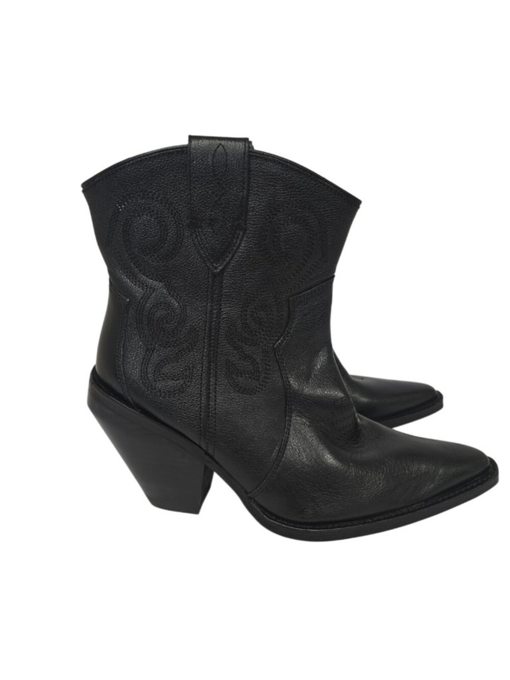 Dingo Women's DI951 Pretty N Prissy Western Leather Ankle Boots Black Size 8M - Picture 2 of 7